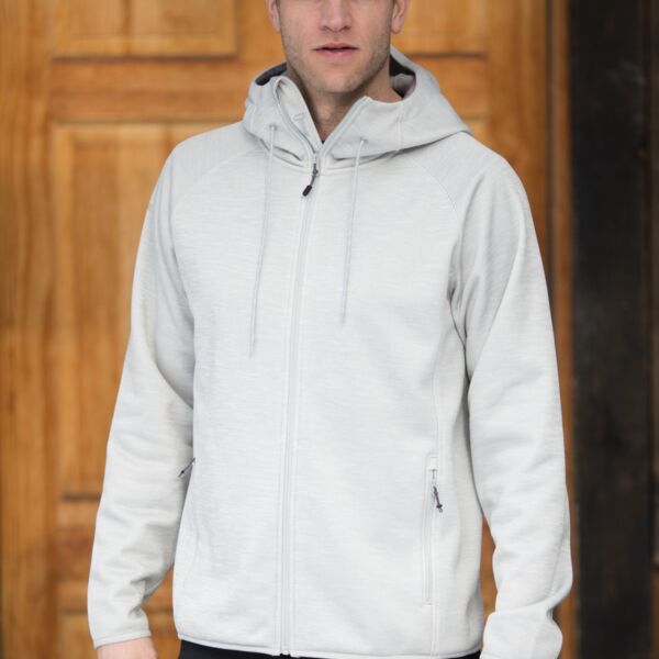 Dry Tech Water Resistant Fleece Full Zip Hooded Jacket Thumbnail